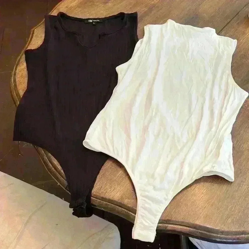 Bundle of Two Sleeveless Bodysuits Size Large